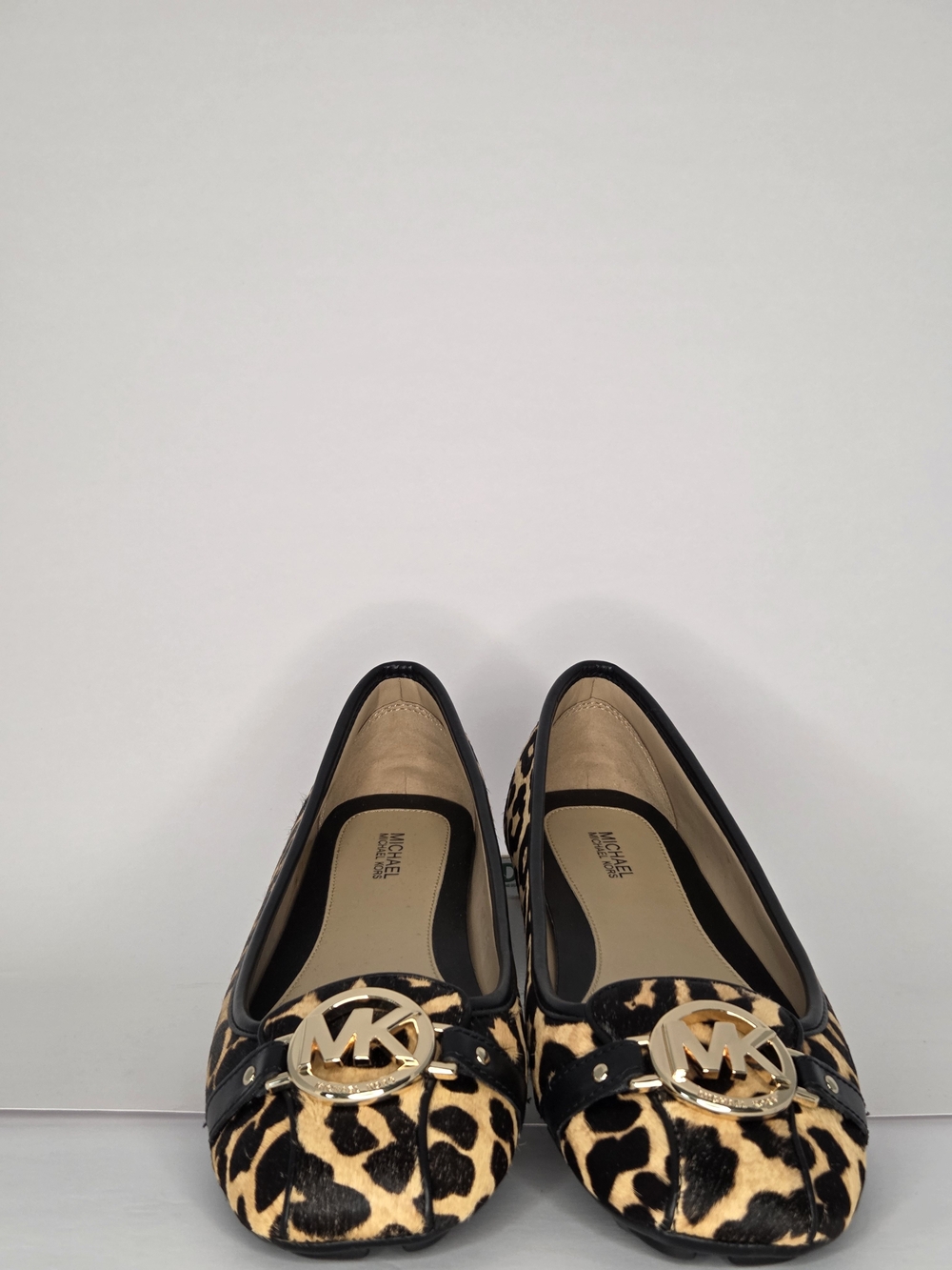 Michael Kors Leopard Print Ballet Flats in Black and Tan - Picture 4 of 6